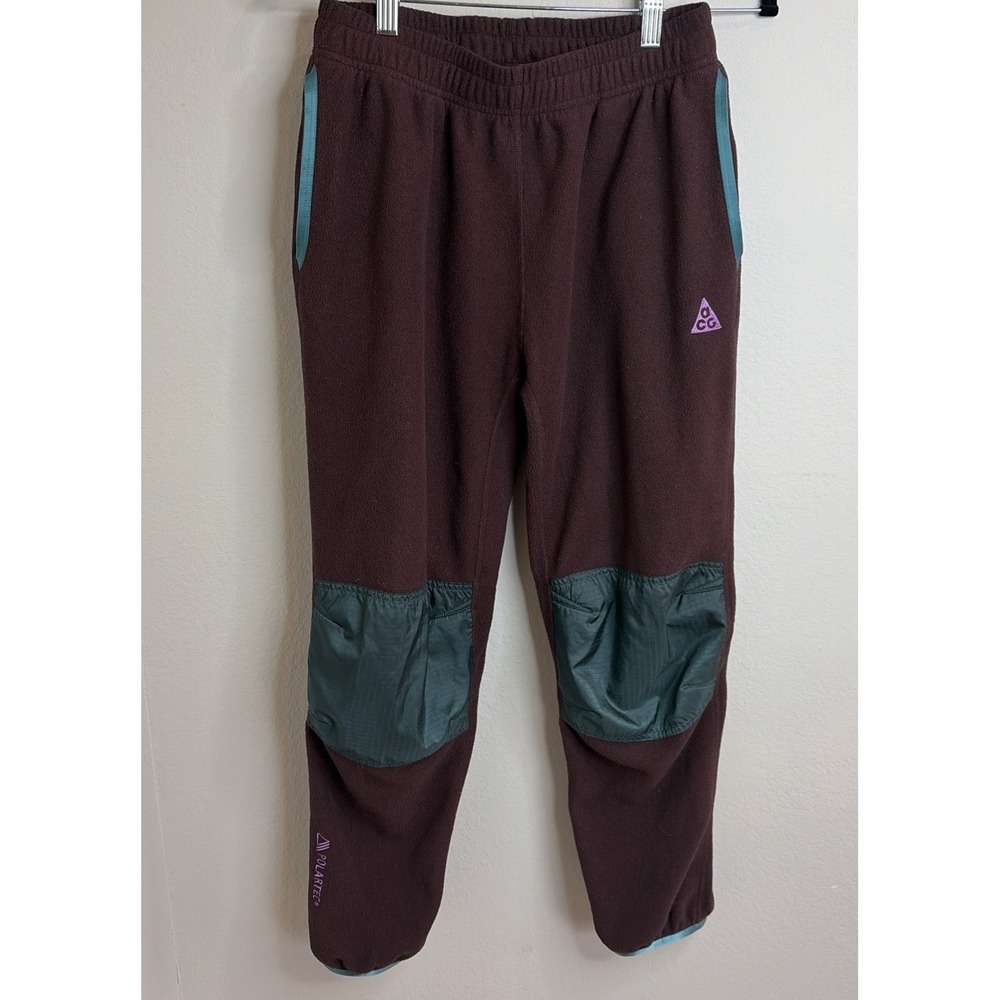 Nike ACG Polartec Wolf Tree Youth XL Pants Maroon Teal Outdoor Knee Patch - Picture 3 of 14